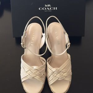 Coach Dottie semi matte calf espadrille 7.5
